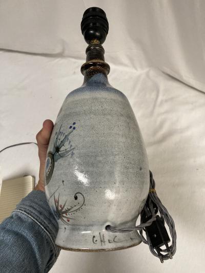  Vallauris 1970s Studio Pottery ceramic lamp by Vallauris