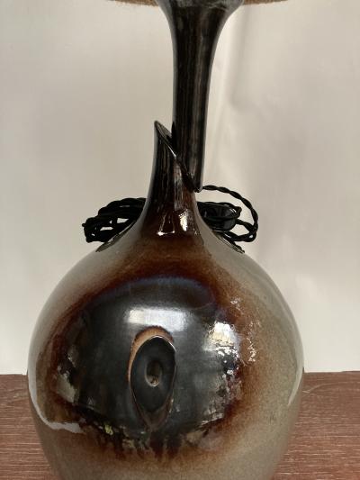  Vallauris 1970s Studio Pottery ceramic lamp signed