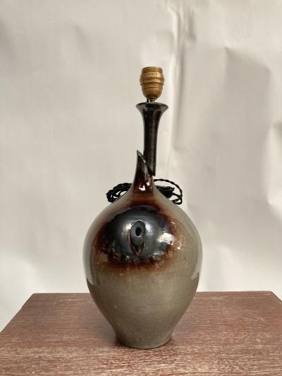  Vallauris 1970s Studio Pottery ceramic lamp signed