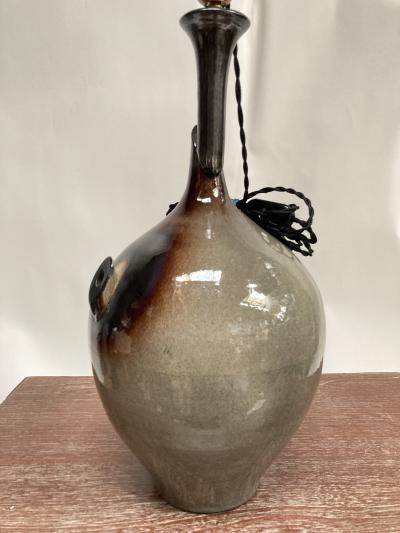  Vallauris 1970s Studio Pottery ceramic lamp signed