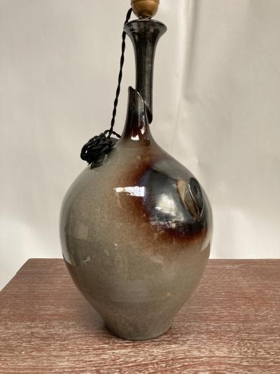  Vallauris 1970s Studio Pottery ceramic lamp signed