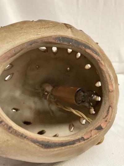  Vallauris 1970s Studio pottery Vallauris ceramic owl night lamp