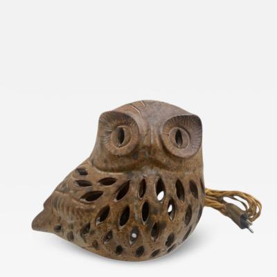  Vallauris 1970s Studio pottery Vallauris ceramic owl night lamp