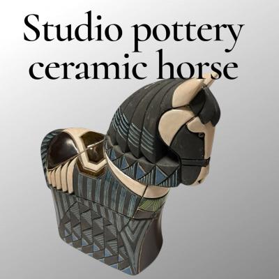 Vallauris 1970s Studio pottery ceramic horse attributed to Vallauris
