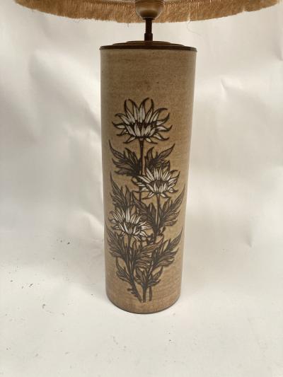  Vallauris 1970s Studio pottery ceramic lamp signed