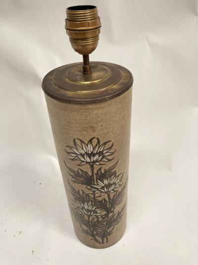  Vallauris 1970s Studio pottery ceramic lamp signed