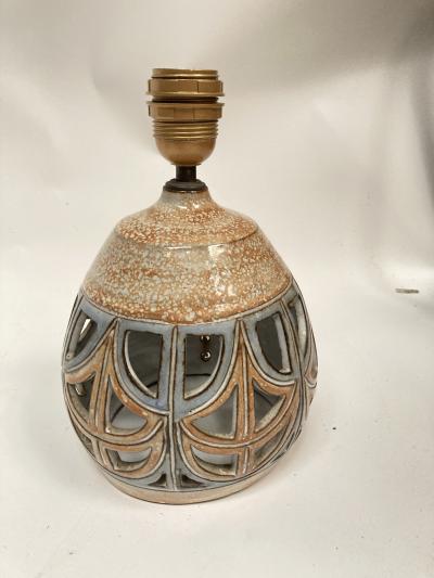  Vallauris 1970s Studio pottery ceramic lamp signed Vallauris