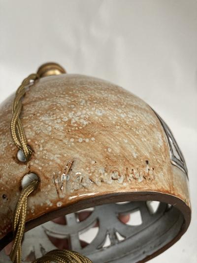  Vallauris 1970s Studio pottery ceramic lamp signed Vallauris