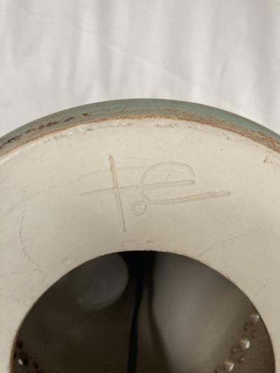  Vallauris 1970s Studio pottery table lamp by Vallauris