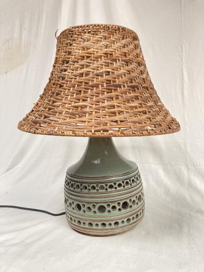  Vallauris 1970s Studio pottery table lamp by Vallauris
