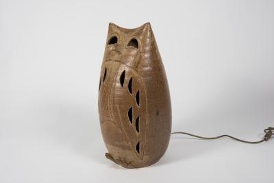  Vallauris 1970s Vallauris ceramic owl lamp