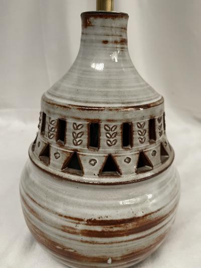  Vallauris 1970s studio pottery ceramic lamp by Vallauris