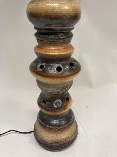  Vallauris 1970s tall ceramic lamp by Vallauris