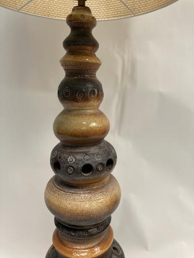  Vallauris 1970s tall ceramic lamp by Vallauris