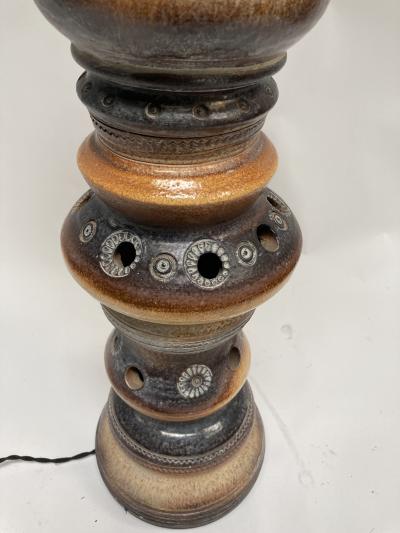  Vallauris 1970s tall ceramic lamp by Vallauris