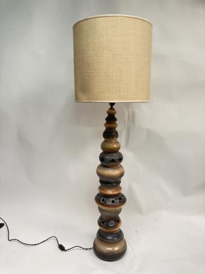  Vallauris 1970s tall ceramic lamp by Vallauris