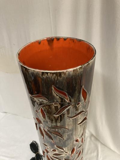  Vallauris AM 1970s Tall studio Pottery ceramic lamp by Vallauris