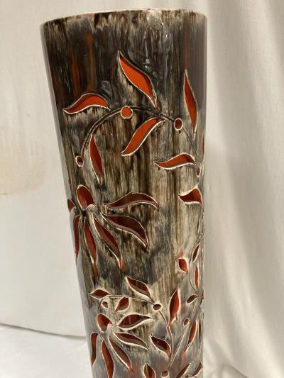  Vallauris AM 1970s Tall studio Pottery ceramic lamp by Vallauris