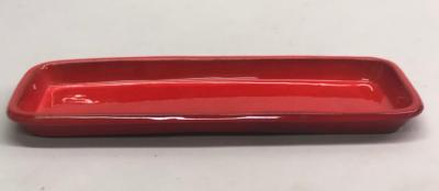  Vallauris Large French Midcentury Oval Red Ceramic Serving Platter by Voltz Vallauris