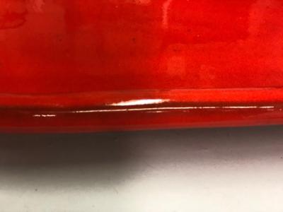  Vallauris Large French Midcentury Rectangular Red Ceramic Serving Platter Voltz Vallauris