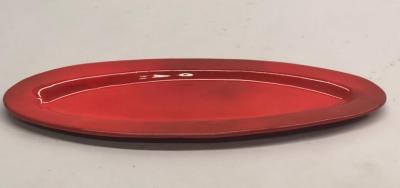  Vallauris Large French Midcentury Rectangular Red Ceramic Serving Platter Voltz Vallauris