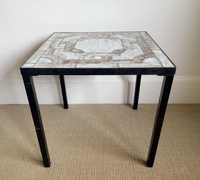  Vallauris SMALL VALLAURIS CERAMIC TILE TOP TABLE