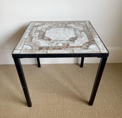 Vallauris SMALL VALLAURIS CERAMIC TILE TOP TABLE