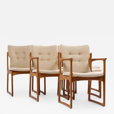  Vamdrup Stolefabrik Vamdrup Stolefabrik Mid Century Danish Sculptural Teak Dining Chairs Set of 6