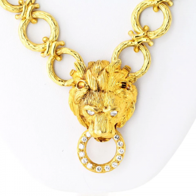  Van Cleef Arpels 18K Yellow Gold 30 Inches Convertable Bracelet Brooch Necklace