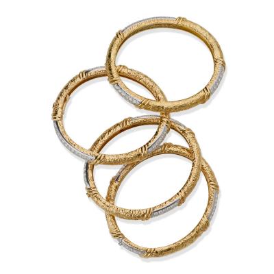  Van Cleef Arpels Four 1970s Van Cleef Arpels Diamond Bangle Bracelets