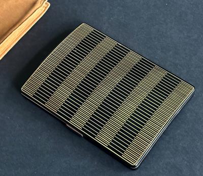  Van Cleef Arpels French Art Deco Enamel and Gilt Box by Van Cleef Arpels