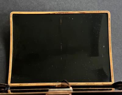  Van Cleef Arpels French Art Deco Enamel and Gilt Box by Van Cleef Arpels