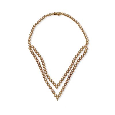  Van Cleef Arpels Indian inspired Convertible Diamond Necklace and Pendant Earrings