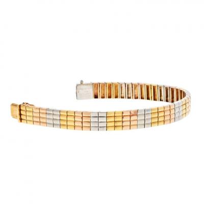  Van Cleef Arpels VAN CLEEF ARPELS 18K TRI COLOR TRICOLOR BRACELET