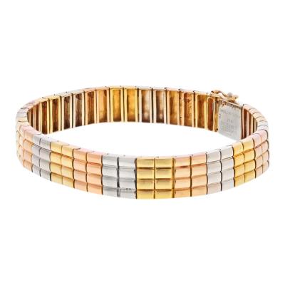  Van Cleef Arpels VAN CLEEF ARPELS 18K TRI COLOR TRICOLOR BRACELET