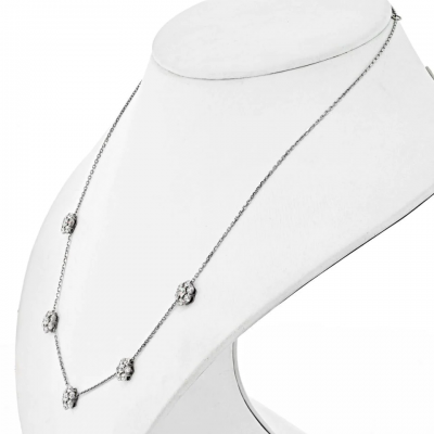  Van Cleef Arpels VAN CLEEF ARPELS 18K WHITE GOLD FLEURETTE NECKLACE