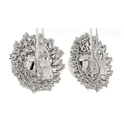  Van Cleef Arpels VAN CLEEF ARPELS 18K WHITE GOLD PEARL DIAMOND BOMBE EARRINGS