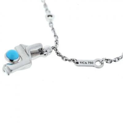  Van Cleef Arpels VAN CLEEF ARPELS 18K WHITE GOLD ROMANCE IN PARIS CHARM BRACELET