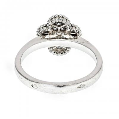  Van Cleef Arpels VAN CLEEF ARPELS 18K WHITE GOLD SWEET ALHAMBRA DIAMOND SIZE 47 RING