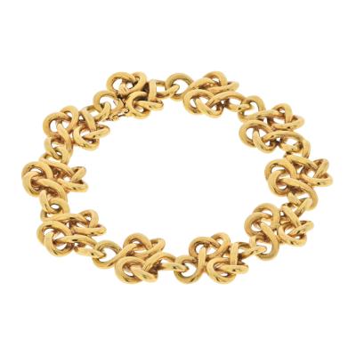  Van Cleef Arpels VAN CLEEF ARPELS 18K YELLOW GOLD VINTAGE BRAIDED OPEN LINK BRACELET