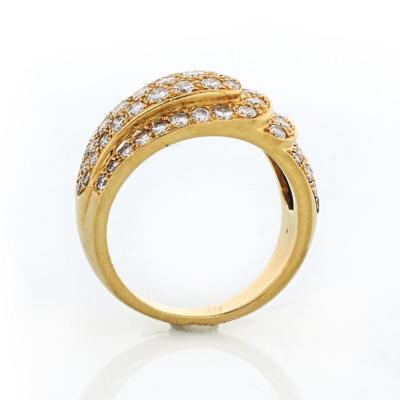  Van Cleef Arpels VAN CLEEF ARPELS 1980S 18K YELLOW GOLD PAVE 3 00CTTW DIAMOND RING