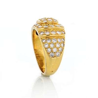  Van Cleef Arpels VAN CLEEF ARPELS 1980S 18K YELLOW GOLD PAVE 3 00CTTW DIAMOND RING