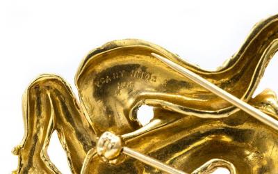  Van Cleef Arpels VAN CLEEF ARPELS DRAGON 18K YELLOW GOLD DIAMOND BROOCH