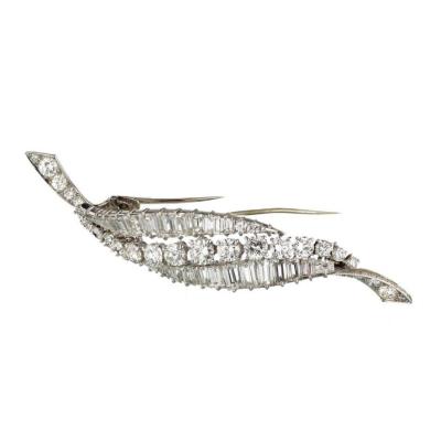  Van Cleef Arpels VAN CLEEF ARPELS PLATINUM APPROX 12 50 CTTW DIAMOND BROOCH