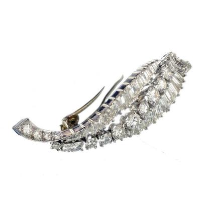  Van Cleef Arpels VAN CLEEF ARPELS PLATINUM APPROX 12 50 CTTW DIAMOND BROOCH