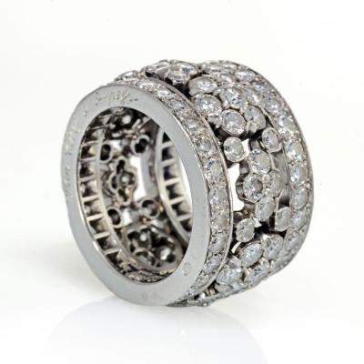  Van Cleef Arpels VAN CLEEF ARPELS SNOWFLAKE PLATINUM DIAMOND RING