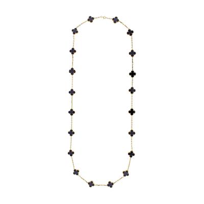 Van Cleef & Arpels Van Cleef & Arpels Vintage Alhambra Onyx 1P Diamond  Necklace K18PG Black Used ｜Product Code：2101217350181｜BRAND OFF Online Store