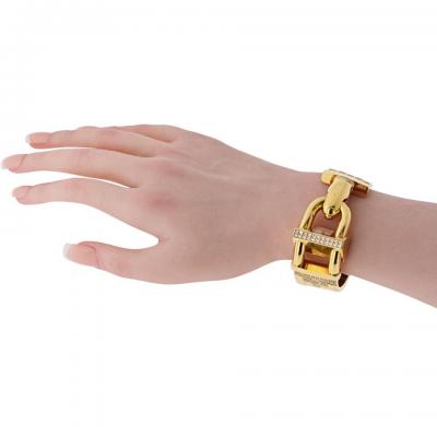  Van Cleef Arpels VCA Cadenas 18K Yellow Gold Diamond Five Row Ladies Bracelet Watch