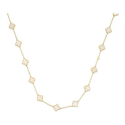  Van Cleef Arpels VCA Vintage Alhambra 20 Motif Necklace in 18kt Yellow Gold with Mother of Pearl