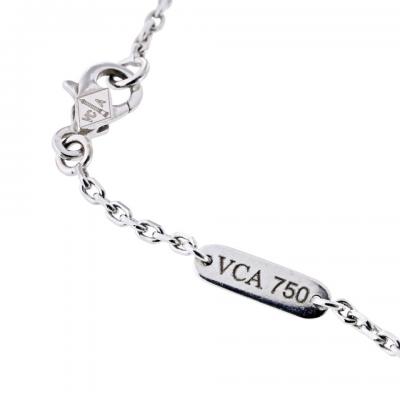  Van Cleef Arpels Van Cleef Arpels 18K White Gold Grey Mother Of Pearl Butterfly Necklace